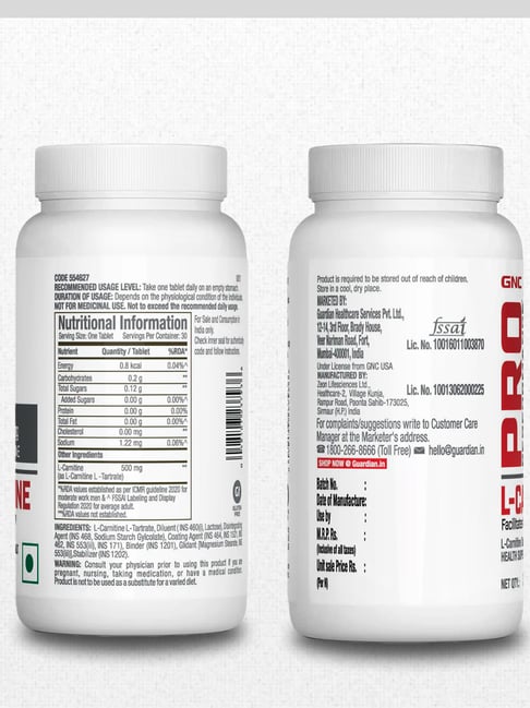 gnc pro l carnitine GNC Pro Performance L-Carnitine | Formulated in USA | 500mg Per Serving