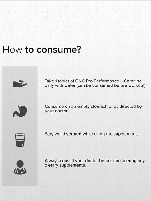gnc pro performance l carnitine tablets 500mg GNC Pro Performance L-Carnitine | Formulated in USA | 500mg Per Serving