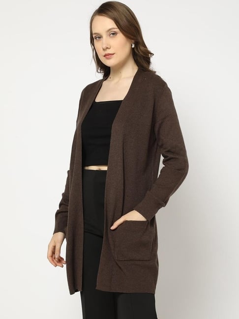 GAP Brown Relaxed Fit Solid Cardigan-picture-19