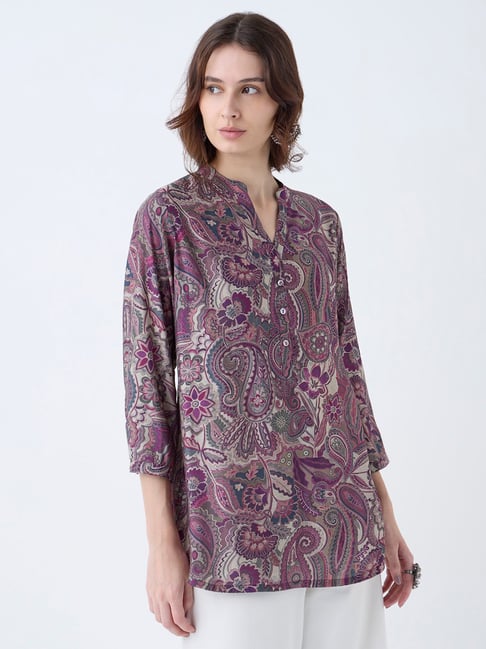 Utsa by Westside Purple Printed Tunic-picture-19