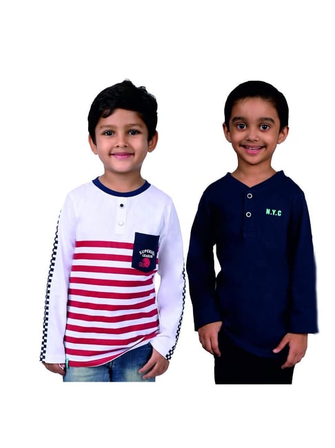 3PIN Kids Multi Cotton Printed T-Shirt Pack Of 2-picture-30