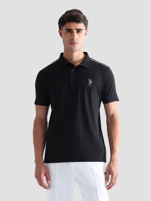 u.s. polo assn. Uspa Sport Black Regular Fit Sports Polo-picture-12