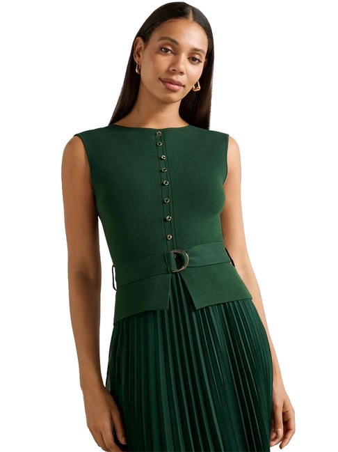 strapless open back dress Alaia Satin Plissé Maxi Dress main image 1