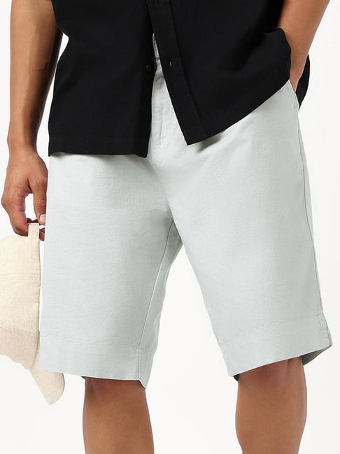 Bewakoof Grey Relaxed Fit Shorts