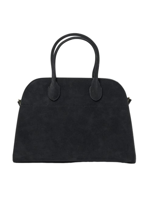 Lacey Faux Suede Bowler Bag
