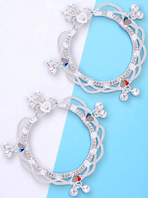 Taraash 925 Sterling Silver Anklets for Girls