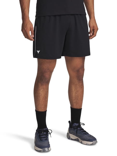 Under Armour Black Project Rock Mesh Loose Fit Shorts