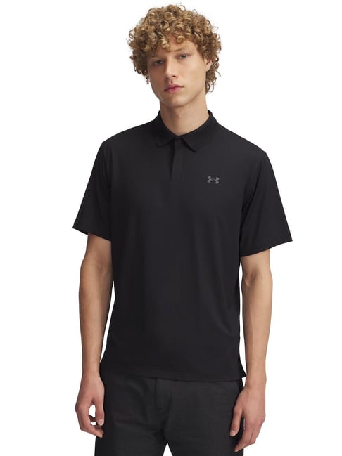 Under Armour Black Drive Chill Regular Fit Golf Polo T-Shirt-picture-15