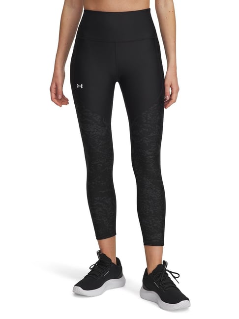 Under Armour Black Tech Panel Printed Slim Fit Ankle Leggings-picture-35