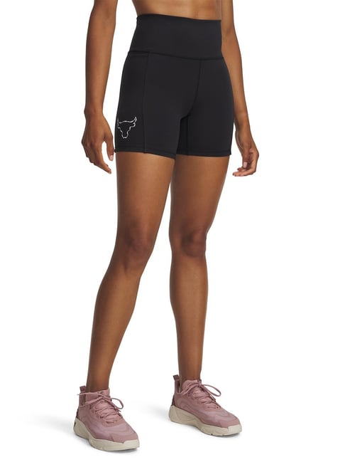 Under Armour Black Project Rock Slim Fit Bike Shorts