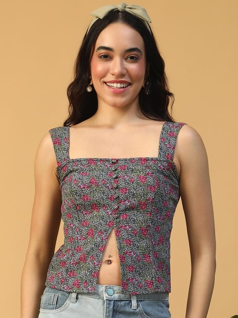 Oxolloxo Multicolor Regular Fit Floral Top-picture-20