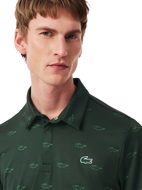 Buy Lacoste Green UV Protect Golf Logo Regular Fit Polo T-Shirt