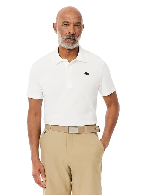 Lacoste White UV Protect Petit Pique Golf Polo T-Shirt-picture-22