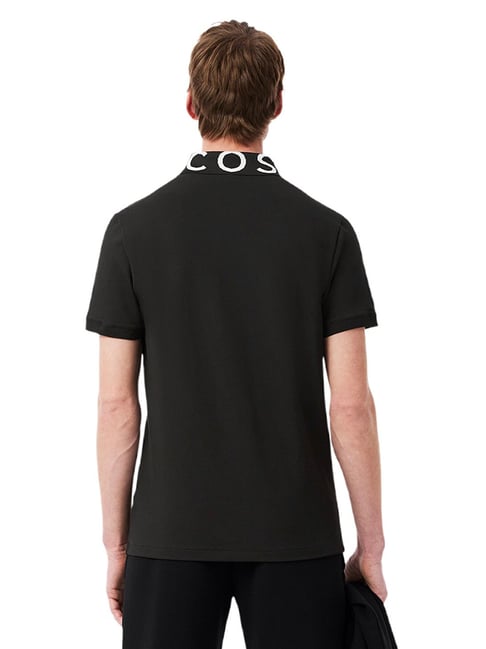 Buy Lacoste Black Slim Fit Polo T-Shirt for Men Online @ Tata CLiQ