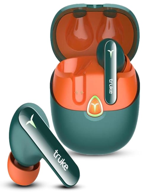 Truke Btg Flex Buds With Dual Pairing, 60Hrs Battery, 4Mic Enc¿(Alpine Green, True Wireless)