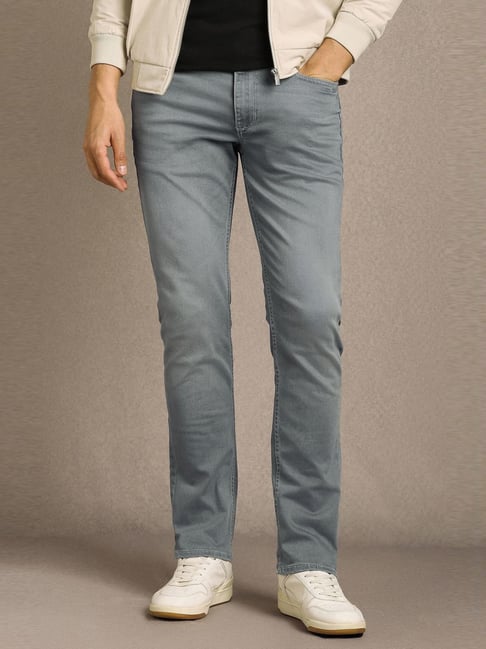 Louis Philippe Grey Slim Fit Jeans-picture-24
