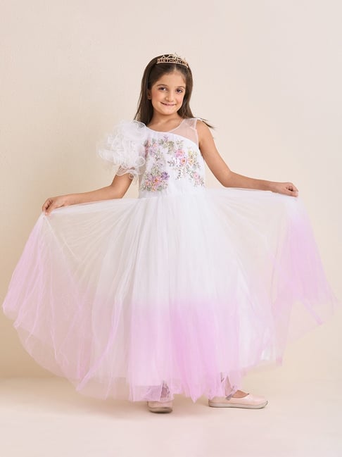 Zip Zap Zoop Girls White Embroidered Party Dress-picture-35