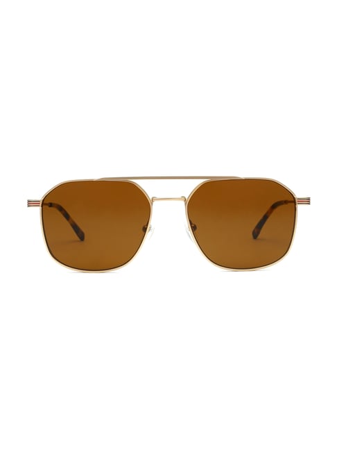 LACOSTE Brown UV Protection Aviator Sunglasses for Men-picture-39