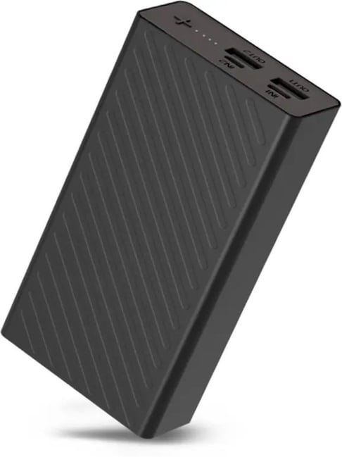 Foxin Black 20000 mAh 12 W Slim Pocket Size Power Bank