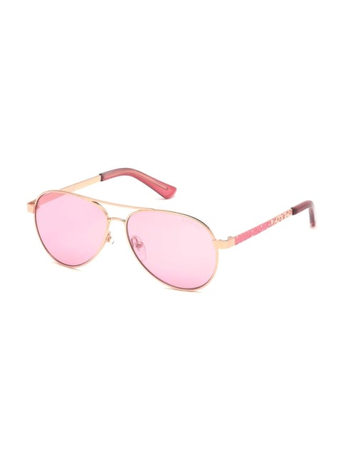 Guess Pink UV Protection Pilot Sunglasses for Boys-picture-23