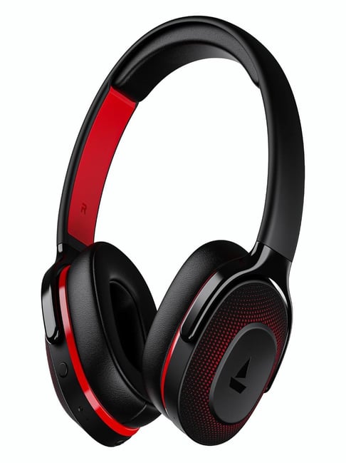 Boat Rockerz 413 (2025 Launch), Wireless Headphone With Mic (Black & Red)
