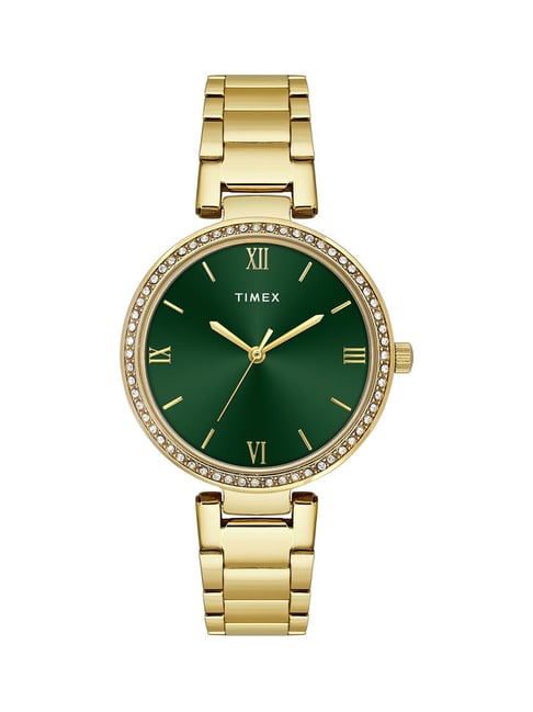 TIMEX Green Round Dial Analog Women Watch - TWEL18713