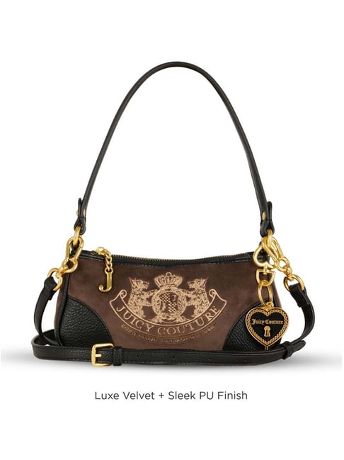 Juicy Couture Daydreamer Chocolate Logo Shoulder Bag