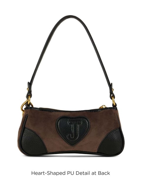 レア Juicy Couture ショルダーバッグ ブラック × ベージュ Juicy Couture Daydreamer Chocolate Logo Shoulder Bag