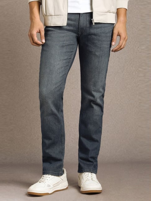 Louis Philippe Navy Slim Fit Jeans