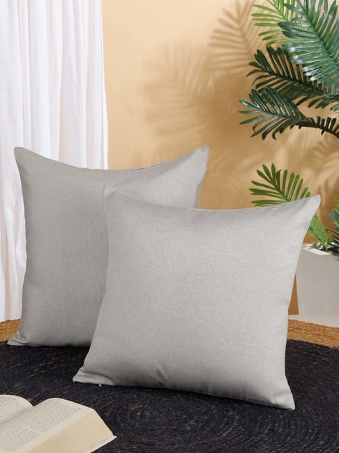 Rosara Home Grey Cushion Covers Pack of 2 16"X16"-image-7