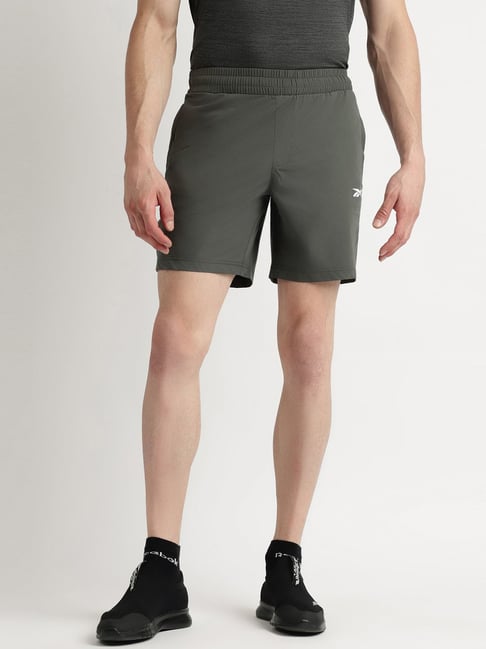Reebok Grey Regular Fit Sports Shorts