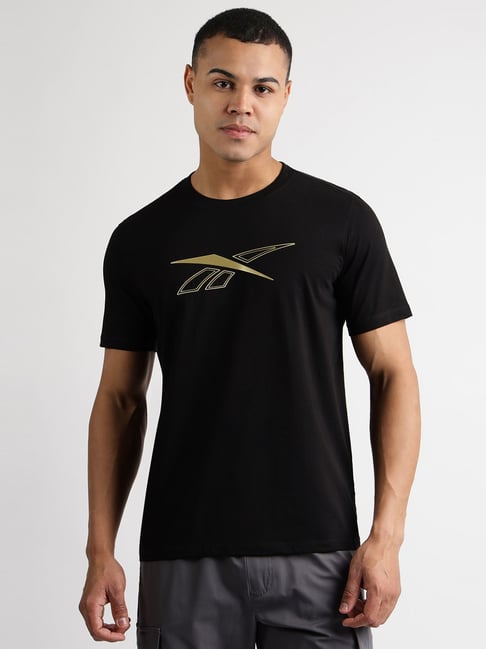 Reebok Black Regular Fit Printed Sports T-Shirt-picture-31