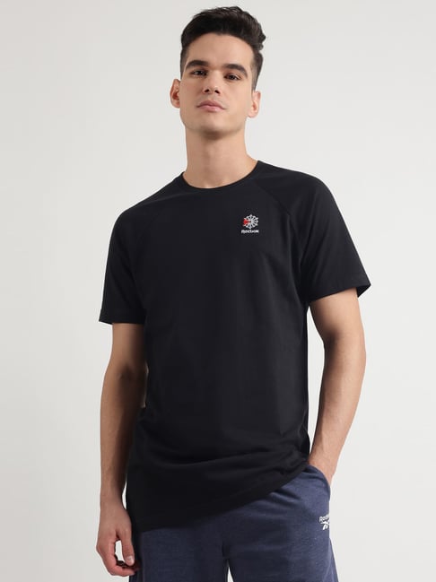 Reebok Black Regular Fit Sports T-Shirt-picture-13