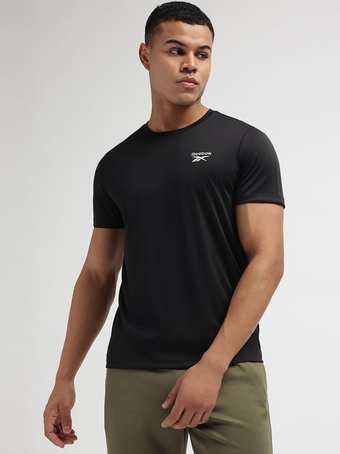 Reebok Black Regular Fit Sports T-Shirt-picture-14