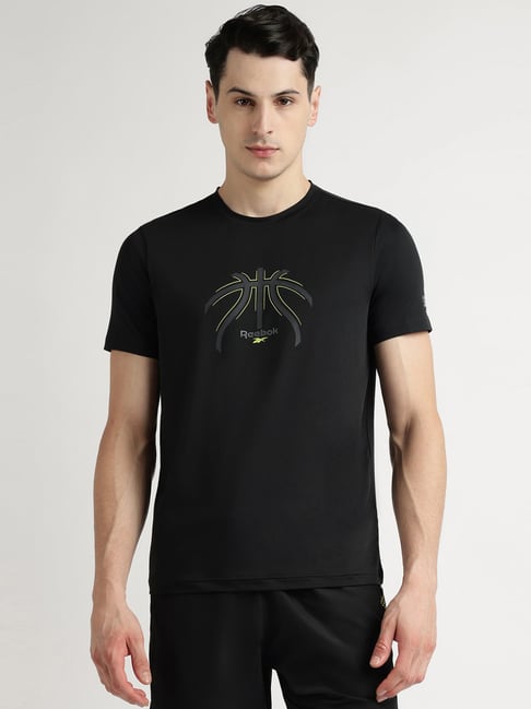Reebok Black Regular Fit Printed Sports T-Shirt-picture-24