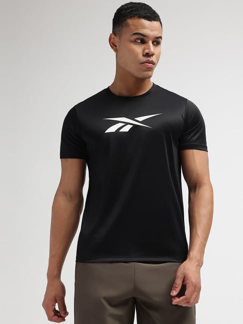 Reebok Black Regular Fit Printed Sports T-Shirt-picture-35
