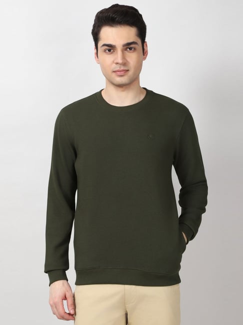 Peter England Green Regular Fit Sweatshirt-picture-34