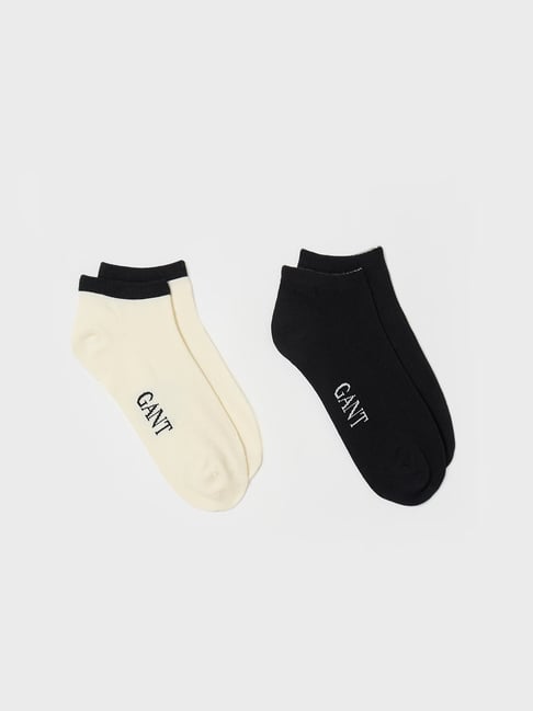 Gant Fashion Black Solid Socks, Pack of 2-picture-17