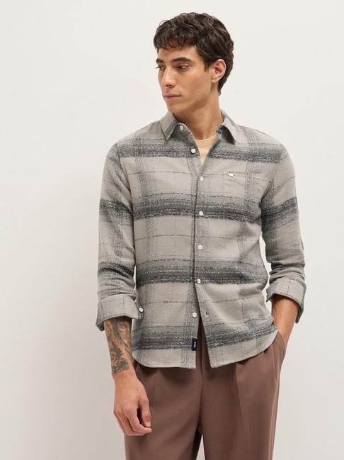 The Bear House Brown Checked Regular Fit Shirt-picture-20