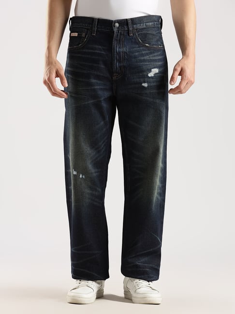 Calvin Klein Jeans Navy Cotton Regular Fit Jeans-image-47