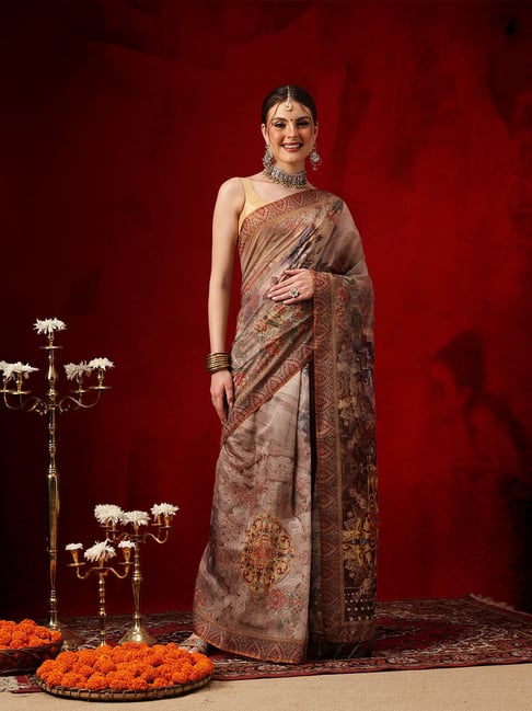 Silk Land Kalamkari Cotton Chanderi Ready To Wear Saree-picture-38