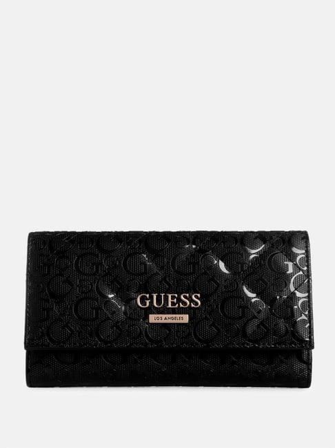 Guess Black Estonia Quilted Slim Wallet