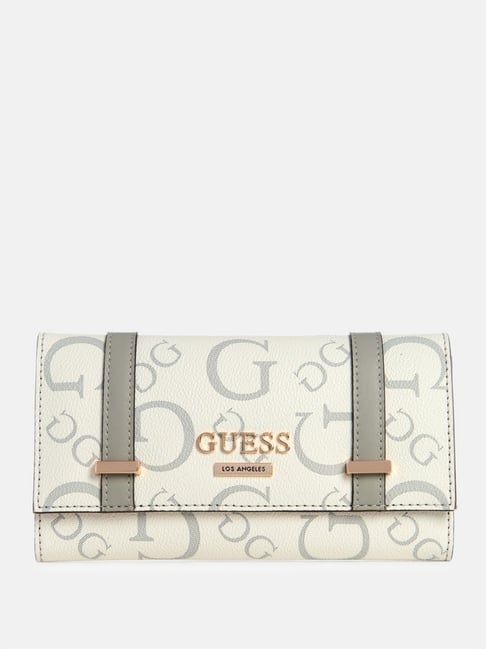 Guess Bone Aengus Logo Tri-Fold Wallet