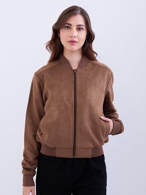 Spykar Brown Regular Fit Jacket