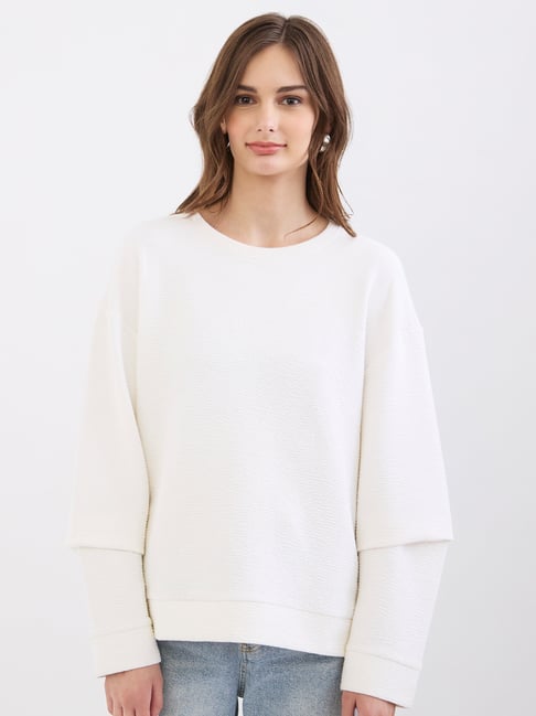 Spykar Off White Relaxed Fit Sweatshirt-picture-19