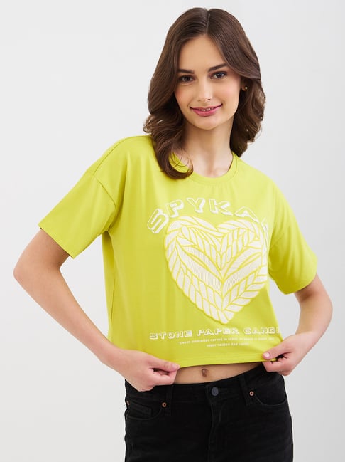Spykar Bitter Lemon Relaxed Fit Top