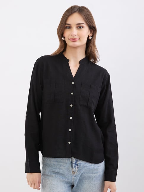 Spykar Black Regular Fit Shirt-picture-12
