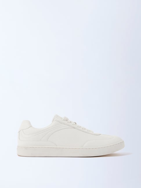 SOLEPLAY by Westside Off-White Perforated Lace-Up Sneakers