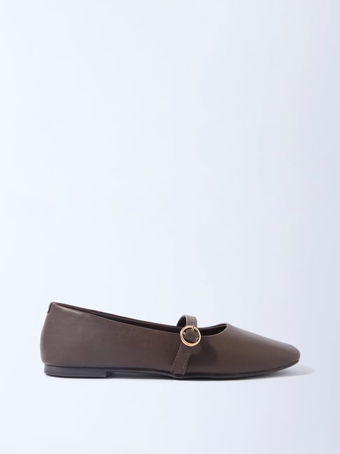 LUNA BLU by Westside Dark Brown Mary Jane Shoes