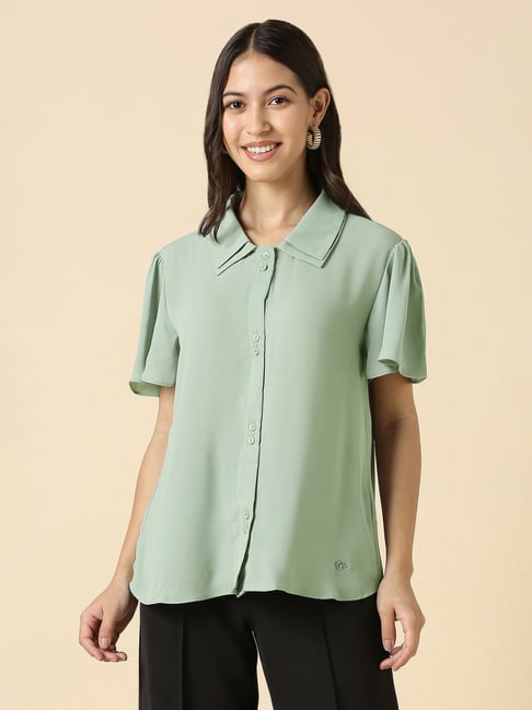 Allen Solly Green Regular Fit Shirt-picture-46